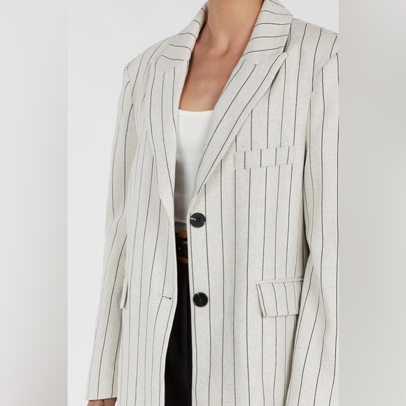 DISSH Murphy Natural Pinstripe Blazer NWT - Picture 6 of 7
